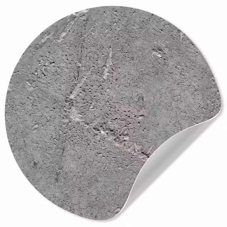 Beton - Patronen - Steen Wandcirkel behangsticker klein 186 -3d