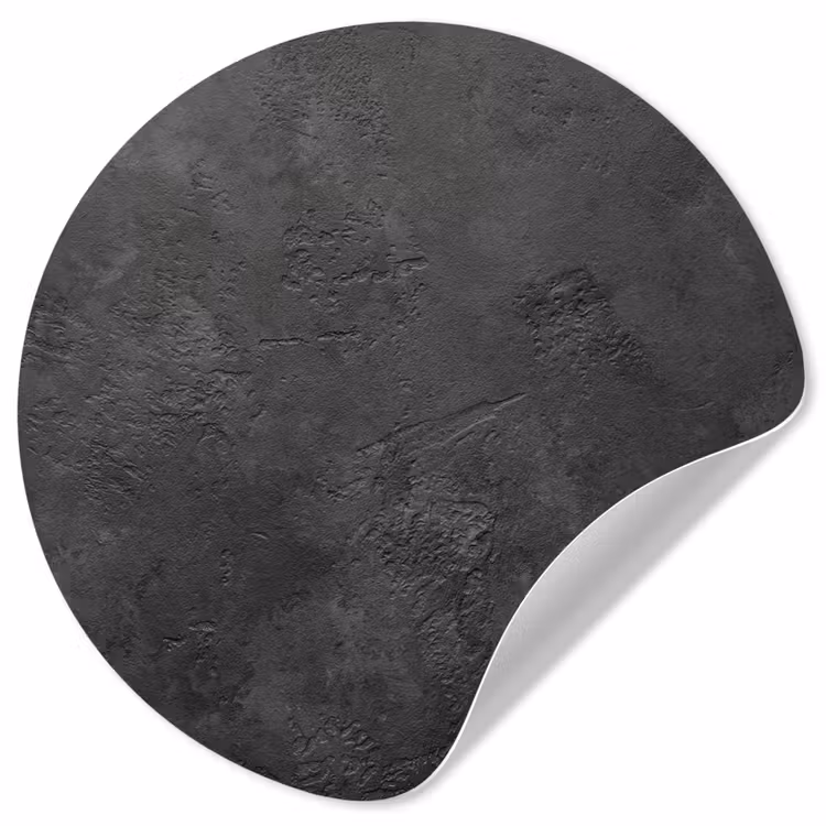 Beton - Structuur - Industrieel - Zwart - Grijs Wandcirkel behangsticker klein -3d