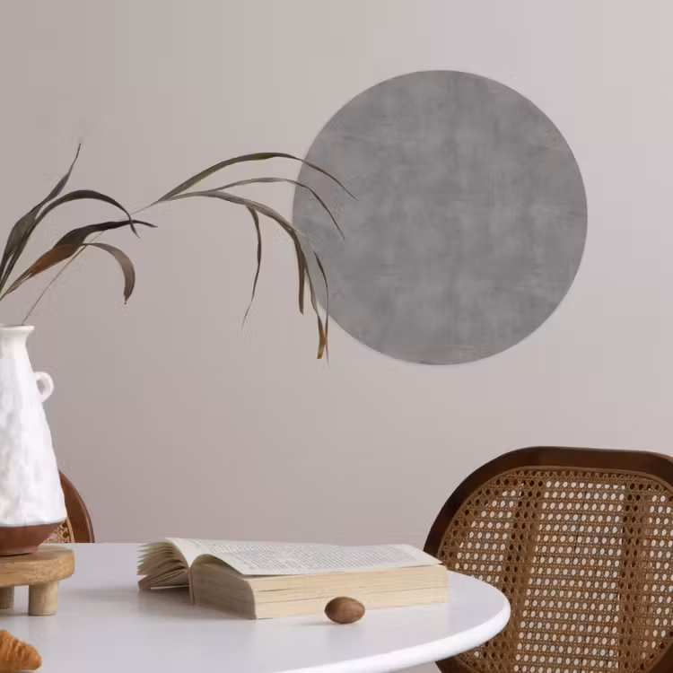 Beton - Structuur - Patroon Wandcirkel behangsticker klein 186 -sfeer3