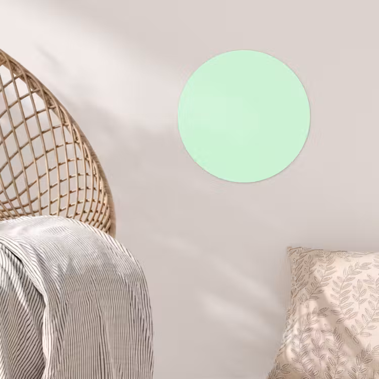 Pale - Mint - Groen Wandcirkel behangsticker klein 186 -sfeer4