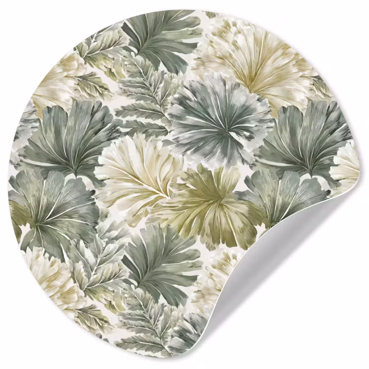 Bladeren - Botanisch - Groen Wandcirkel behangsticker klein 186 -3d