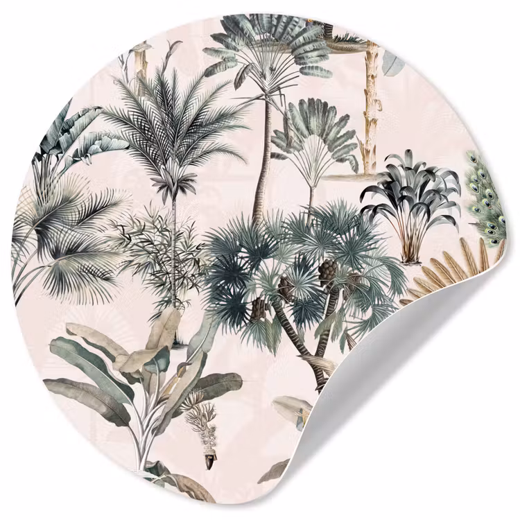 Bladeren - Monstera - Jungle - Tropical Wandcirkel behangsticker klein -3d