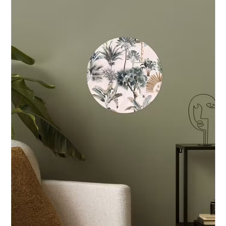 Bladeren - Monstera - Jungle - Tropical Wandcirkel behangsticker klein -sfeer2