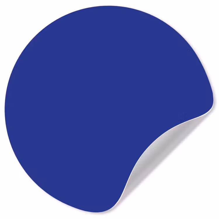 Blauw - Effen kleur - Donkerblauw Wandcirkel behangsticker klein 186 -3d
