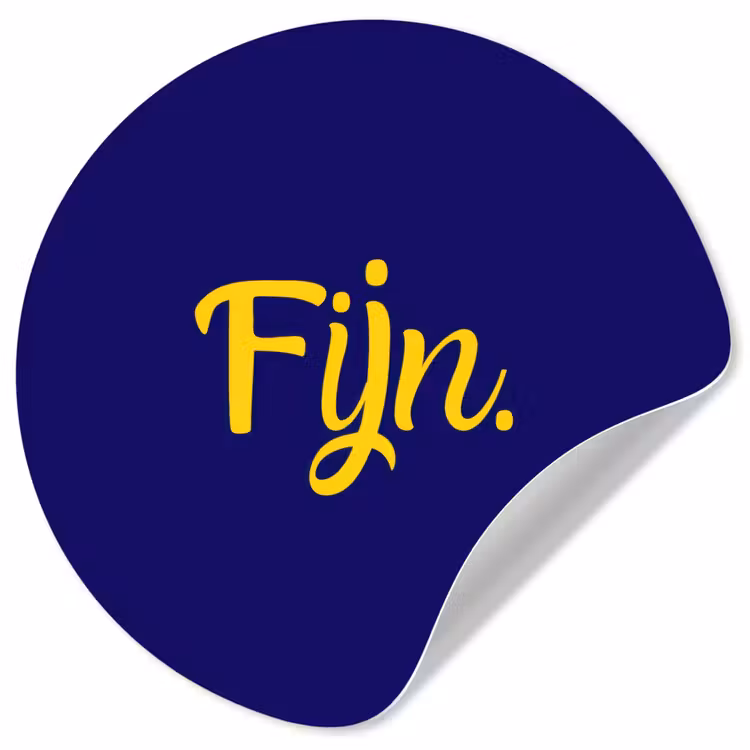 Blauw - Geel - Fijn Wandcirkel behangsticker klein -3d