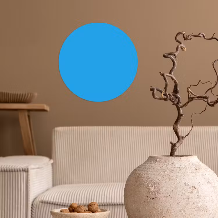 Blauw - Licht - Kleuren Wandcirkel behangsticker klein 186 -sfeer1
