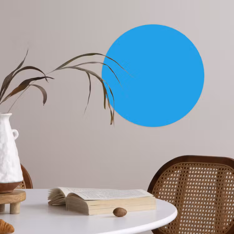 Blauw - Licht - Kleuren Wandcirkel behangsticker klein 186 -sfeer3