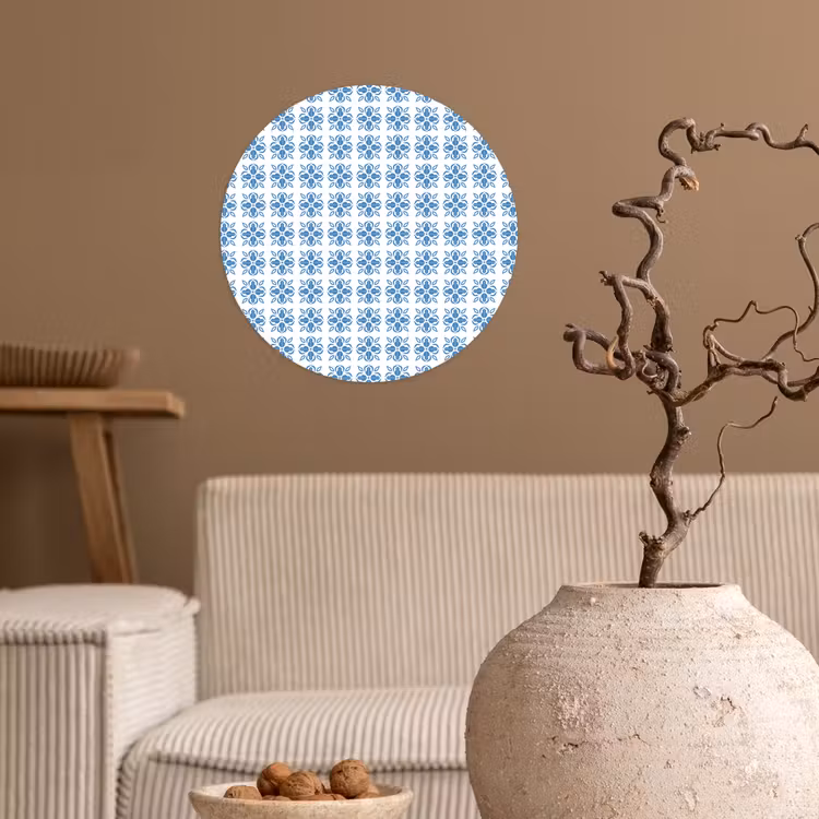 Zee - Sfeer - Blauw - Wit Wandcirkel behangsticker klein 186 -sfeer1