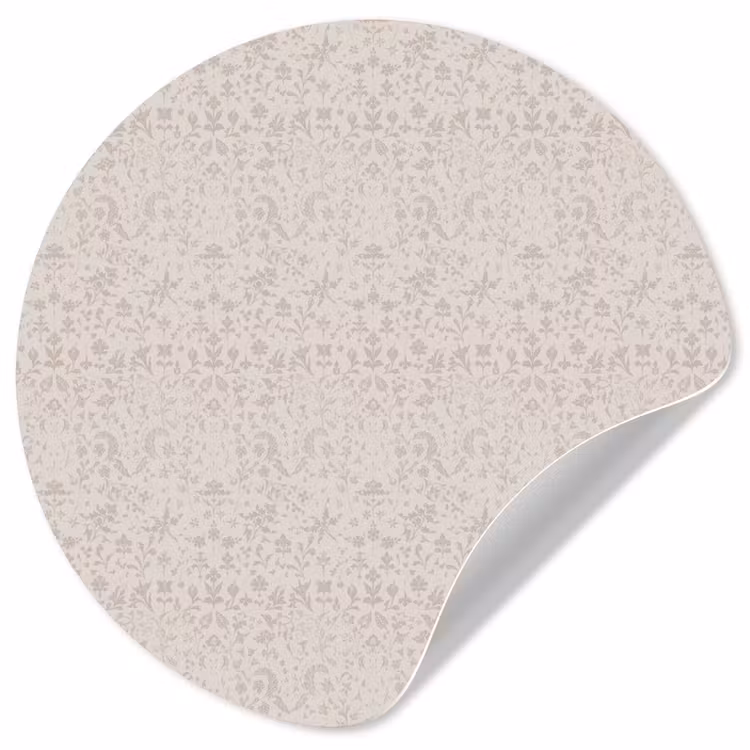 Bloemen - Bladeren - Licht - Taupe Wandcirkel behangsticker klein 186 -3d