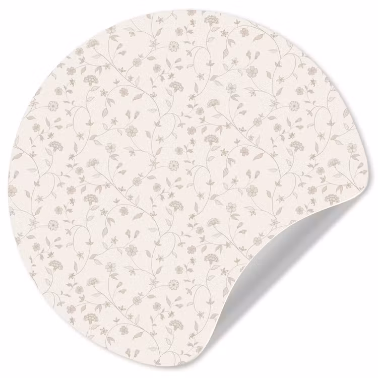 Bloemen - Motief - Zacht Wandcirkel behangsticker klein 186 -3d