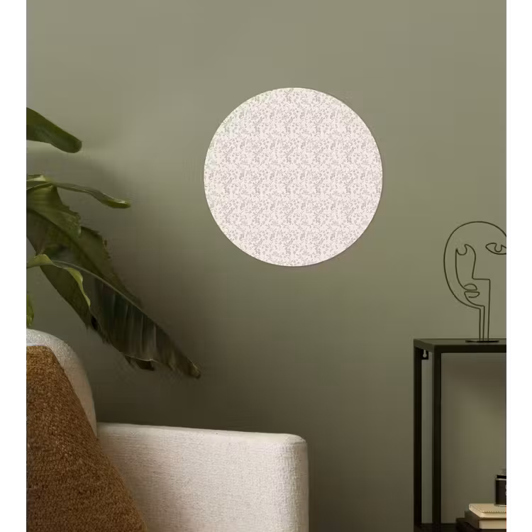 Bloemen - Patroon - Taupe Wandcirkel behangsticker klein 186 -sfeer2