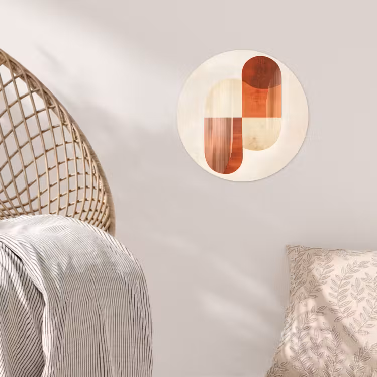 Bogen - Beige - Vormen Wandcirkel behangsticker klein -sfeer4