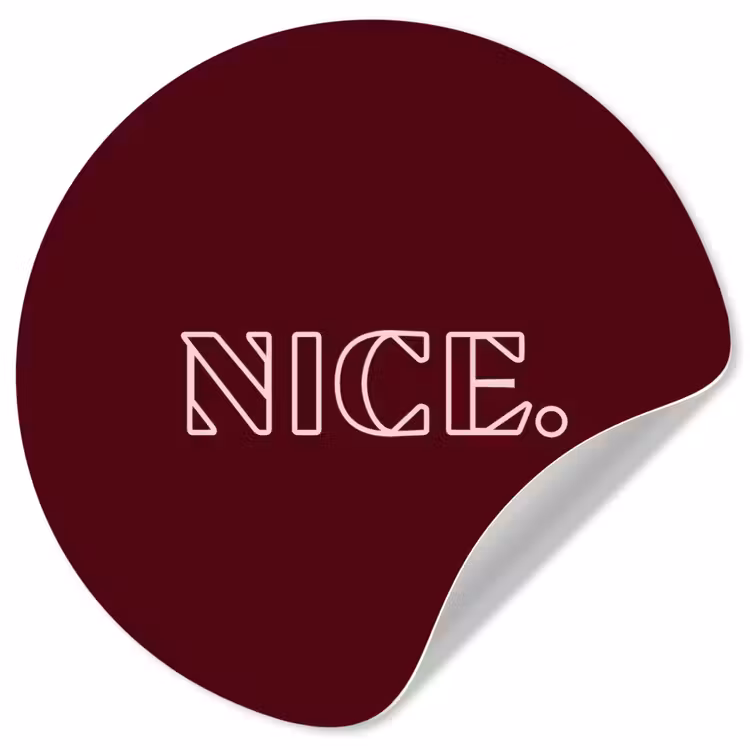Bordeaux - Nice - minimalistisch Wandcirkel behangsticker klein -3d