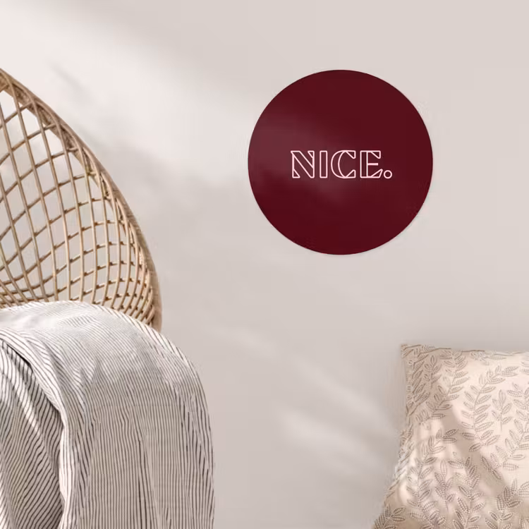 Bordeaux - Nice - minimalistisch Wandcirkel behangsticker klein -sfeer4