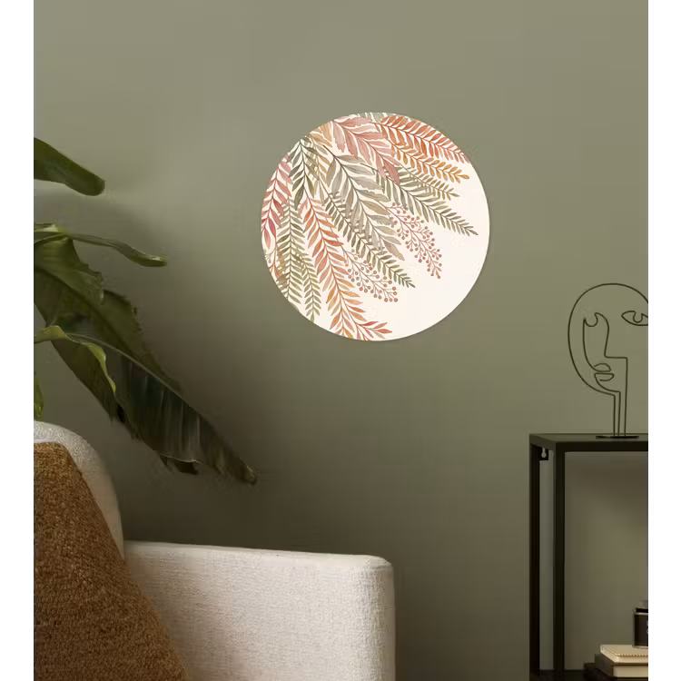 Botanisch - Aquarel - Kleurrijk Wandcirkel behangsticker klein -sfeer2