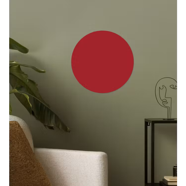 Burgundy - Wine - Rood Wandcirkel behangsticker klein 186 -sfeer2