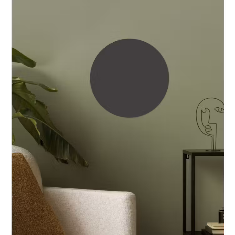 Charcoal - Grijs- Grey Wandcirkel behangsticker klein 186 -sfeer2