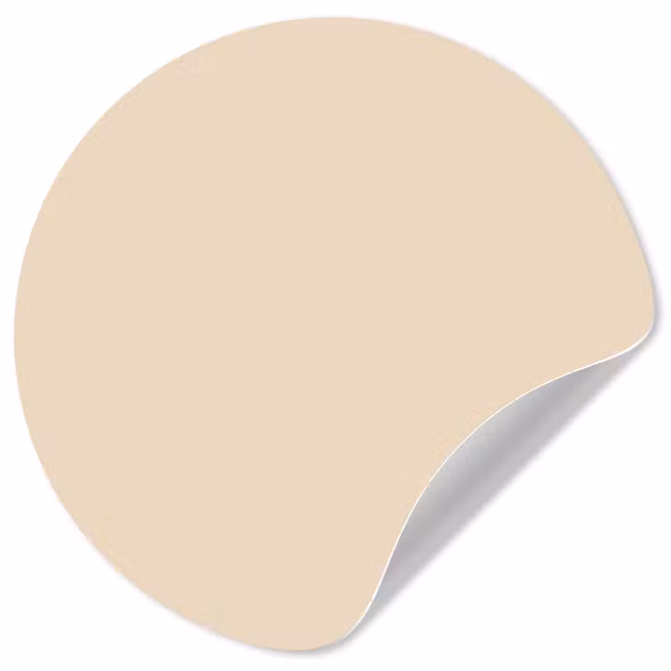 Cream - Nude - Neutraal Wandcirkel behangsticker klein 186 -3d