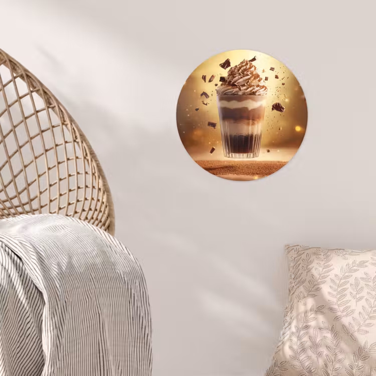 Dessert - Chocolade - Zoet - Eten Wandcirkel behangsticker klein -sfeer4