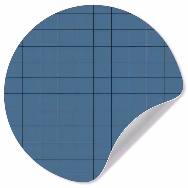 Ruiten - Geometrisch - Blauw Wandcirkel behangsticker klein 186 -3d