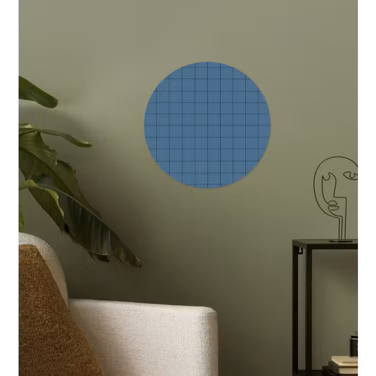 Ruiten - Geometrisch - Blauw Wandcirkel behangsticker klein 186 -sfeer2