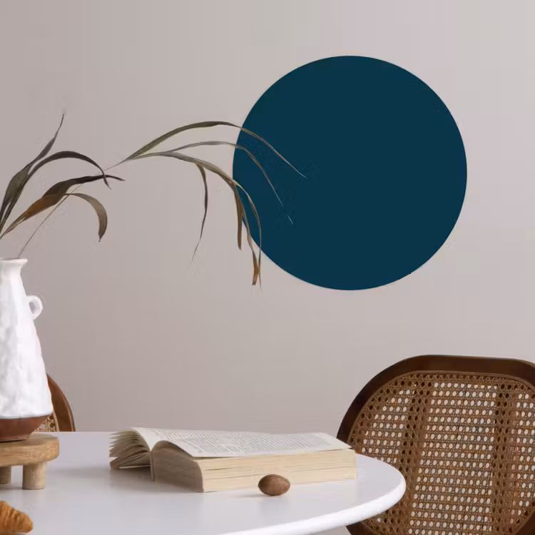 Dark - Indigo - Blauw Wandcirkel behangsticker klein 186 -sfeer3