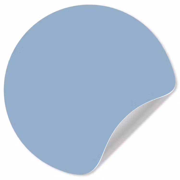 Dusty - Denim - Blauw Wandcirkel behangsticker klein 186 -3d