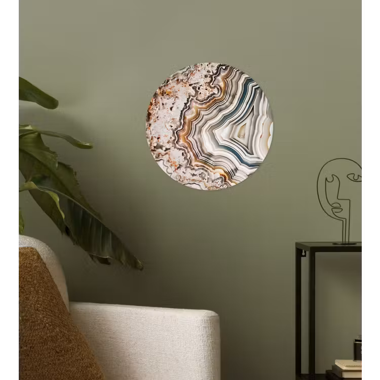 Edelsteen - Marmer - Natuur - Abstract Wandcirkel behangsticker klein -sfeer2
