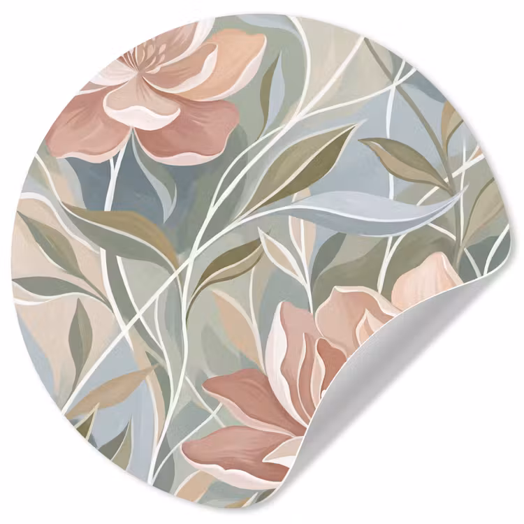 Elegant - Romantiek - Roze Wandcirkel behangsticker klein -3d