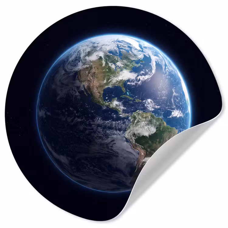 Runde Tapete - Erde – Weltraum – Kosmos - Aarde - Ruimte - Kosmos Wandcirkel behangsticker klein