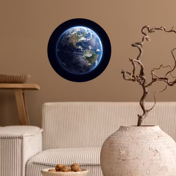 Runde Tapete - Erde – Weltraum – Kosmos - Aarde - Ruimte - Kosmos Wandcirkel behangsticker klein