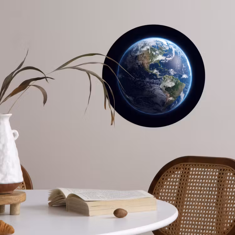 Runde Tapete - Erde – Weltraum – Kosmos - Aarde - Ruimte - Kosmos Wandcirkel behangsticker klein