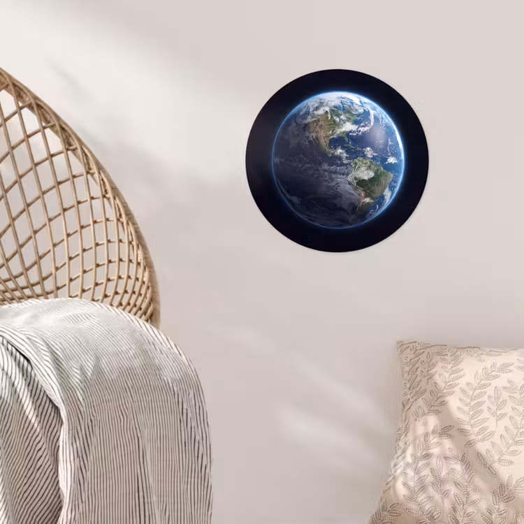 Runde Tapete - Erde – Weltraum – Kosmos - Aarde - Ruimte - Kosmos Wandcirkel behangsticker klein
