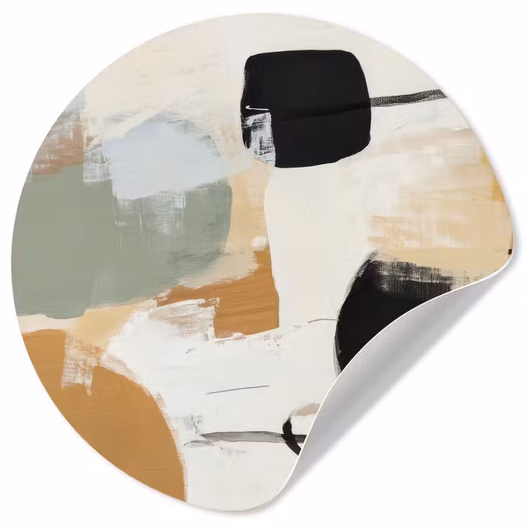 Paint - Abstract - Kleuren Wandcirkel behangsticker klein -3d