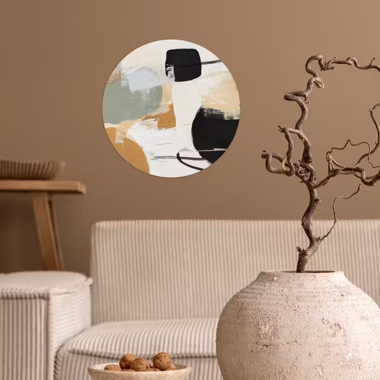 Paint - Abstract - Kleuren Wandcirkel behangsticker klein -sfeer1