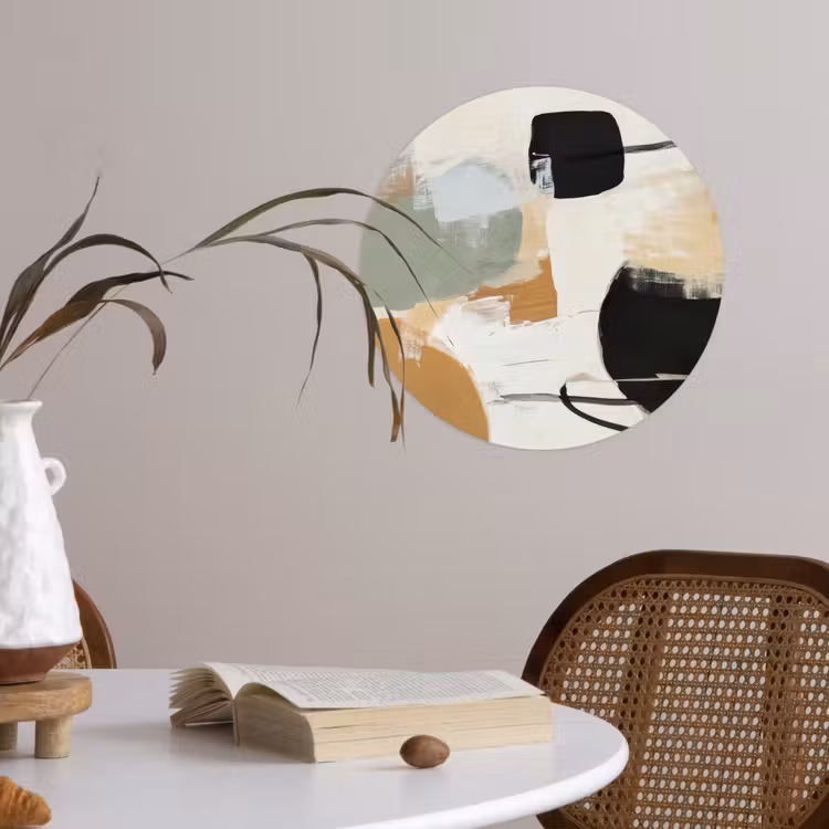 Paint - Abstract - Kleuren Wandcirkel behangsticker klein -sfeer3