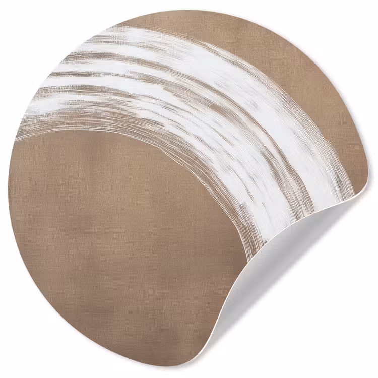 Verf - Bruin - Japandi Wandcirkel behangsticker klein -3d