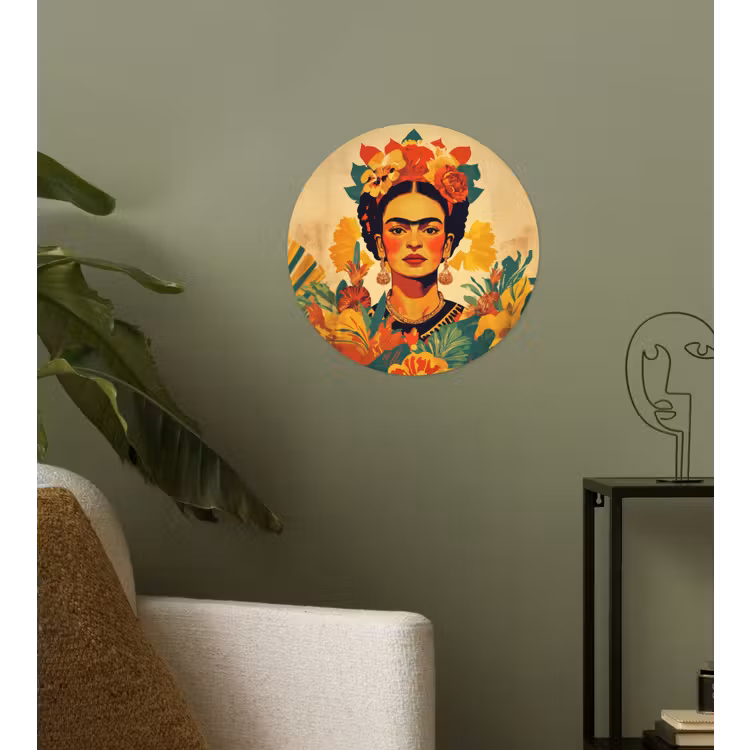 Vrouwelijk - Bloemen - Sieraden Wandcirkel behangsticker klein -sfeer2