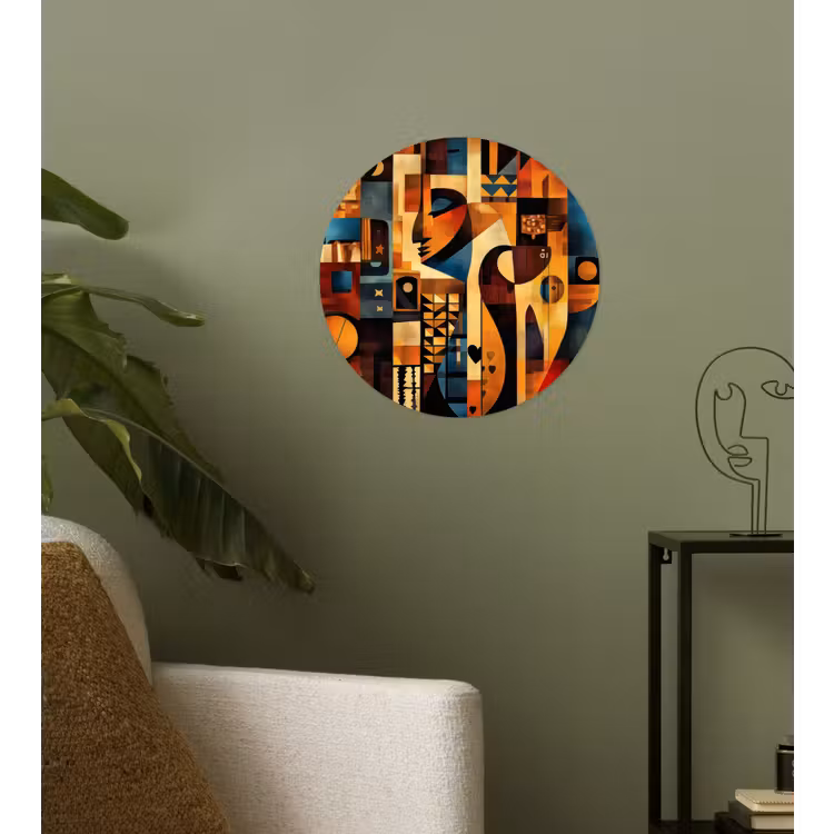 Figuren - Abstract - Symbolen Wandcirkel behangsticker klein -sfeer2
