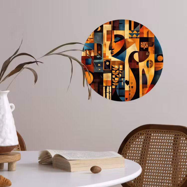 Figuren - Abstract - Symbolen Wandcirkel behangsticker klein -sfeer3