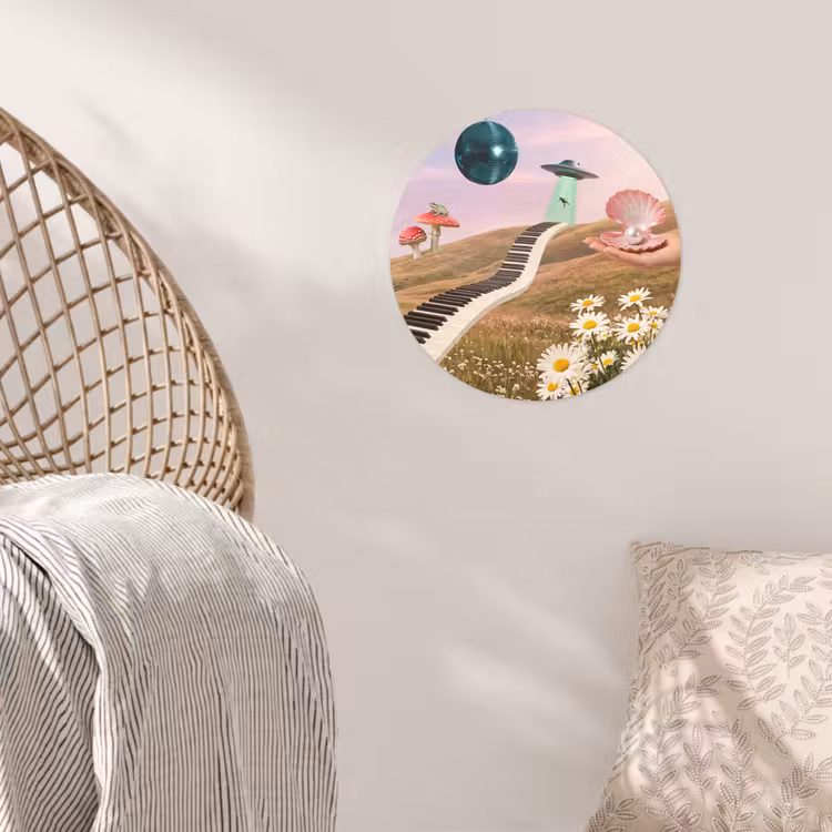 Runde Tapete - Fisch – Natur – Abstrakt - Vis - Natuur - Abstract Wandcirkel behangsticker klein