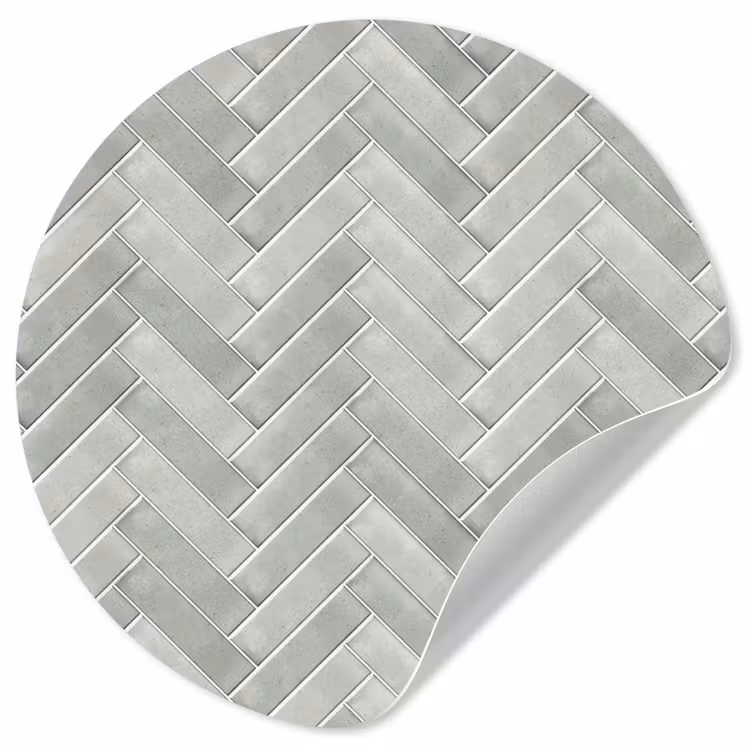 Visgraat - Wandtegel - Grijs Wandcirkel behangsticker klein 186 -3d
