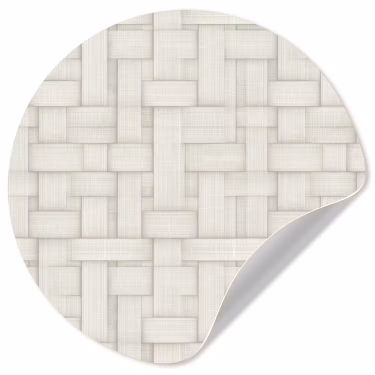 Vlechtwerk - Banen - Beige Wandcirkel behangsticker klein 186 -3d