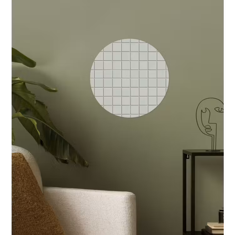 Tegel - Patroon - Lichtgroen Wandcirkel behangsticker klein 186 -sfeer2