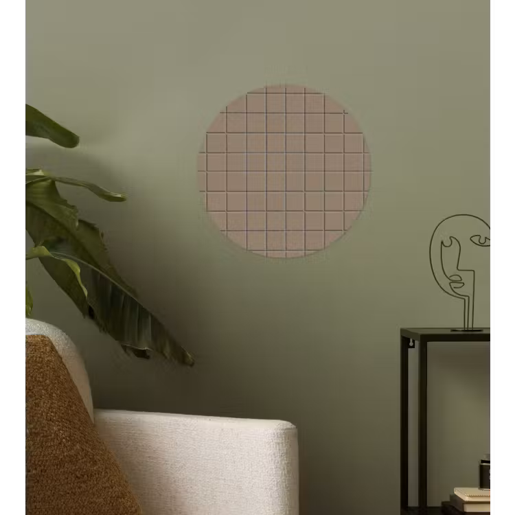 Tegel - Patroon - Taupe Wandcirkel behangsticker klein 186 -sfeer2