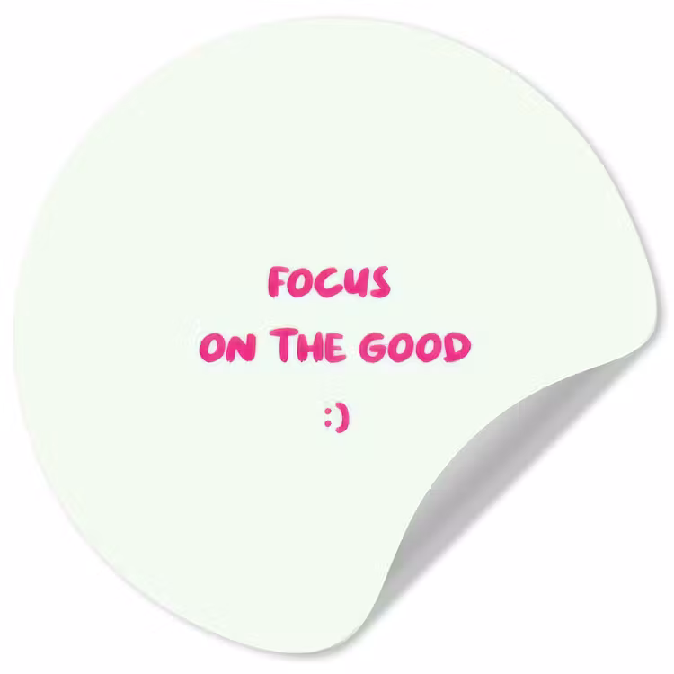 Focus - Beige - Roze - Smiley Wandcirkel behangsticker klein -3d