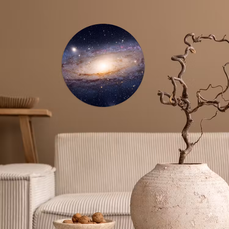 Runde Tapete - Galaxie – Weltraum – Kosmos - Sterrenstelsel - Ruimte - Kosmos Wandcirkel behangsticker klein