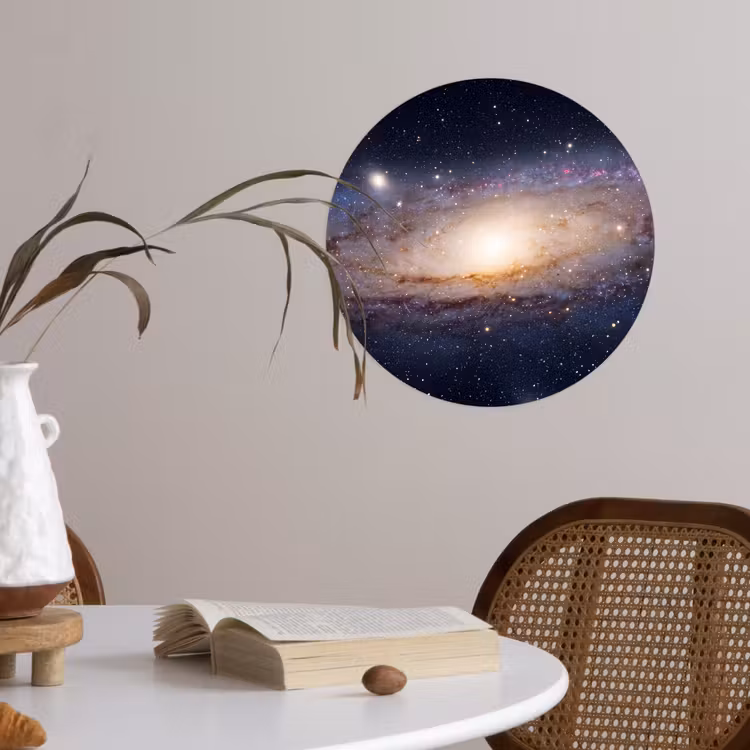 Runde Tapete - Galaxie – Weltraum – Kosmos - Sterrenstelsel - Ruimte - Kosmos Wandcirkel behangsticker klein