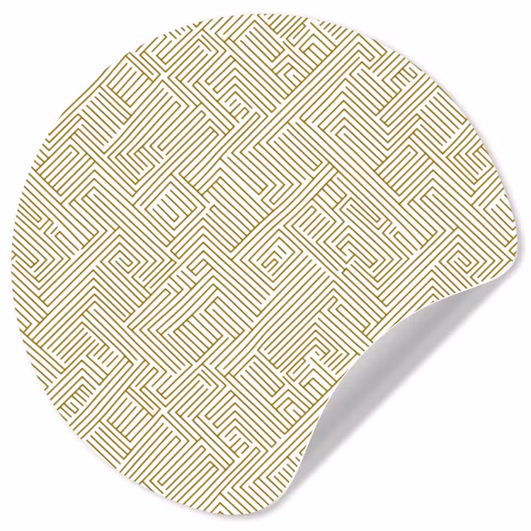 Geometrisch - Lijnen - Groen Wandcirkel behangsticker klein 186 -3d