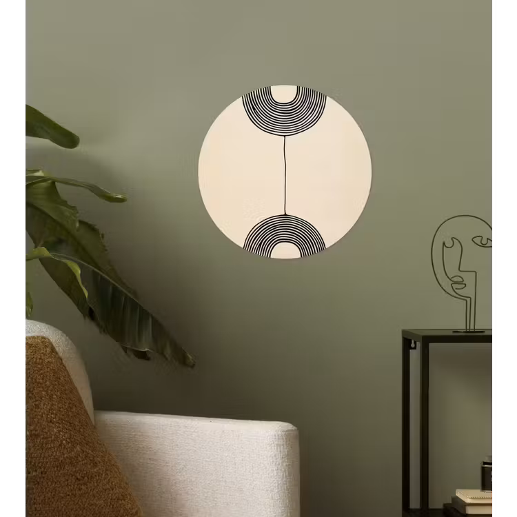 Geometrische bogen - Minimalistisch - Symmetrisch Wandcirkel behangsticker klein -sfeer2